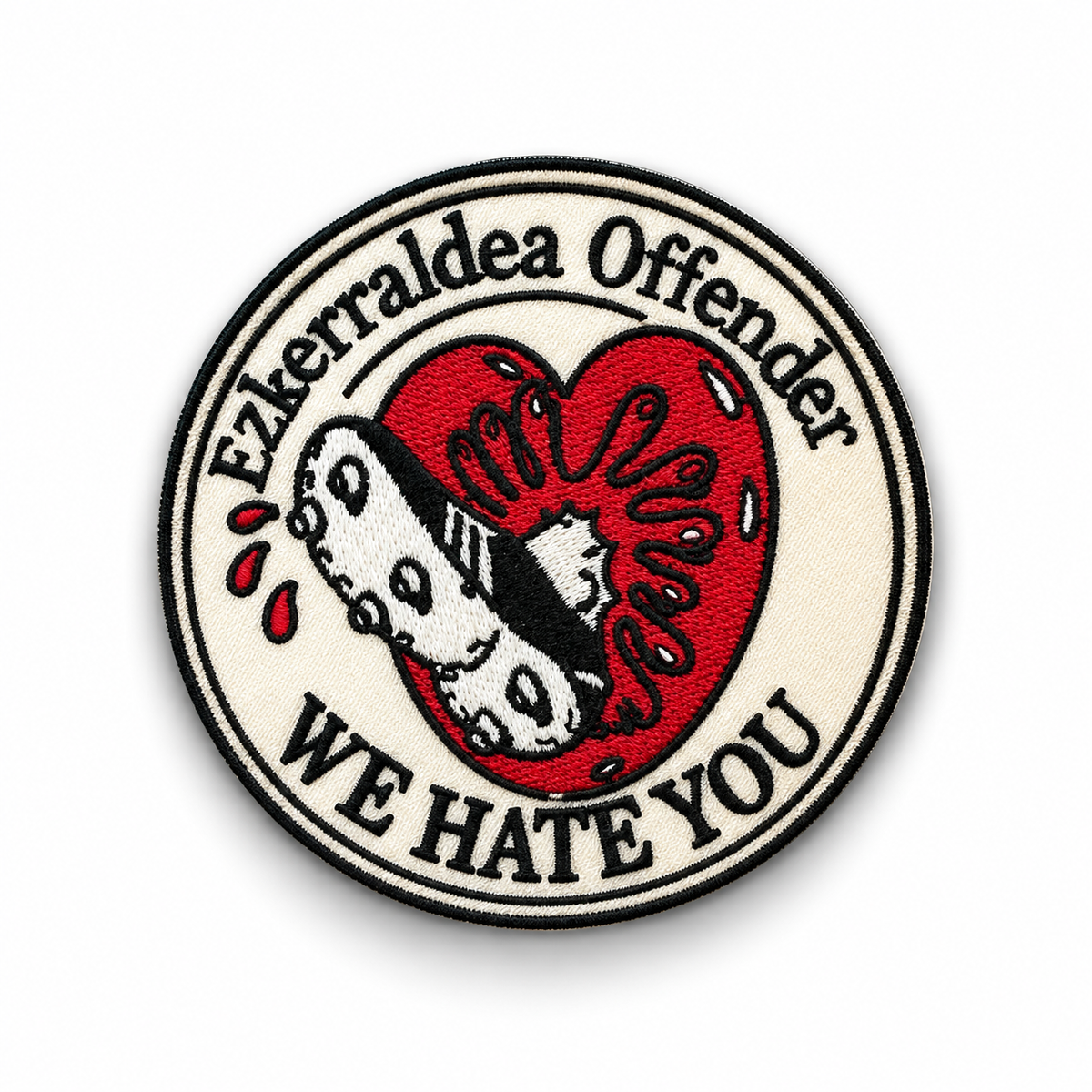 Parche “we hate you”